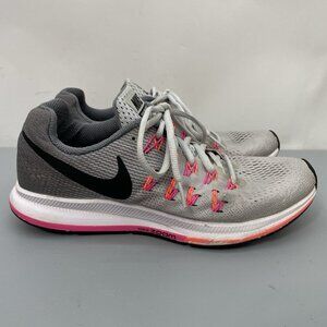 Nike Air Zoom Pegasus 33 Sneakers Shoes Running Training Gray Womens 8